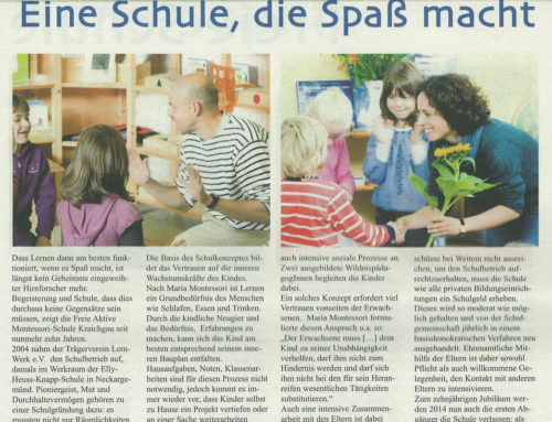 Bericht im „Zappelino“ 2014